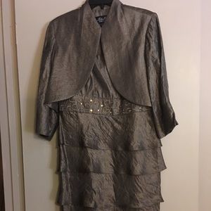 Nice Tan dress w/sequins at the waistline